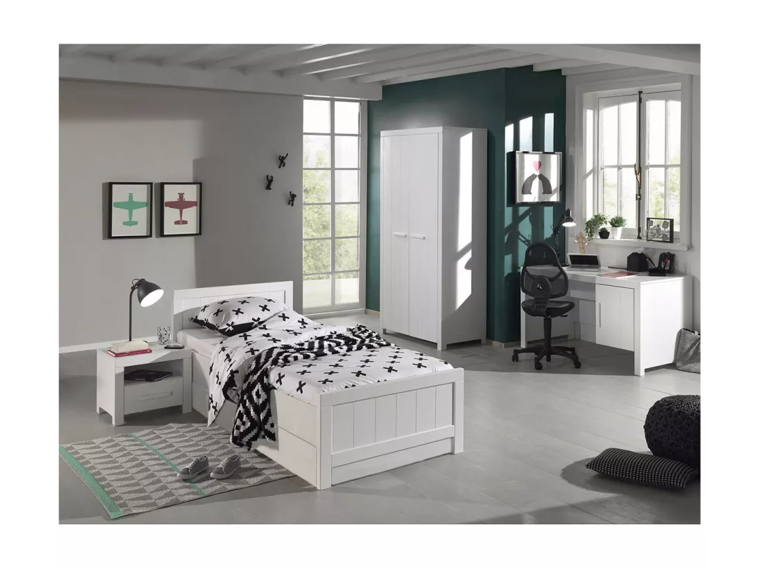GASTON - Chambre 90x200cm + Armoire 2P + Bureau