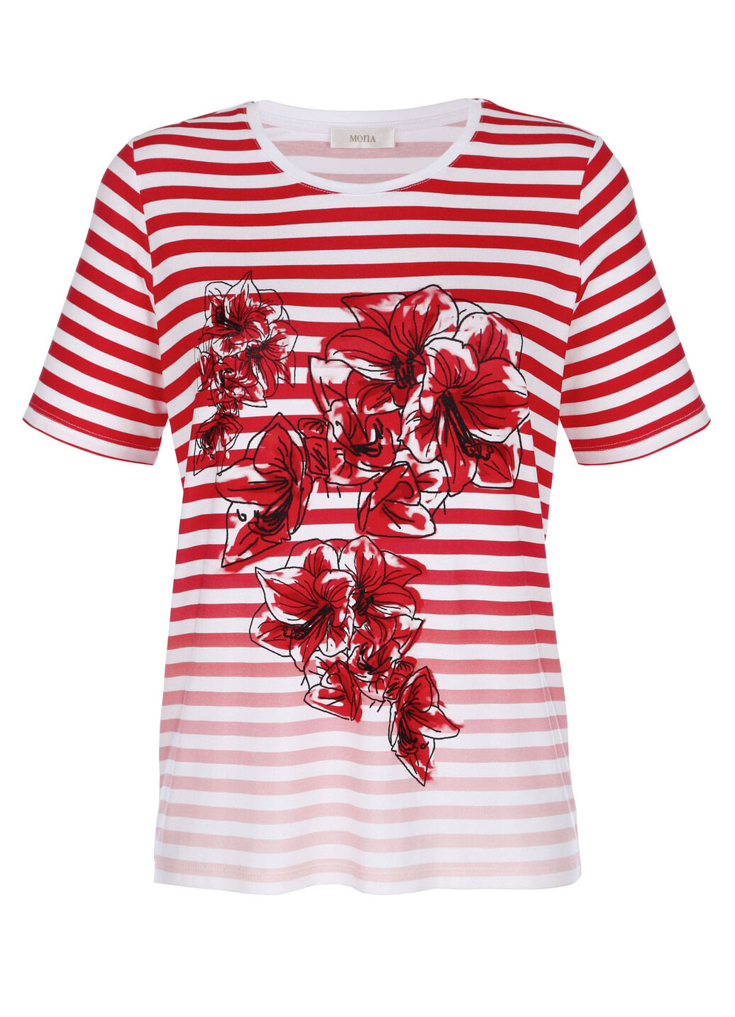 Shirt mit platziertem Druckmotiv