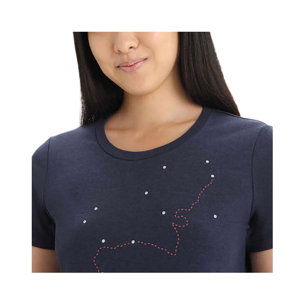 Icebreaker CENTRAL CLASSIC TMB - Tee-shirt Femme midnight navy