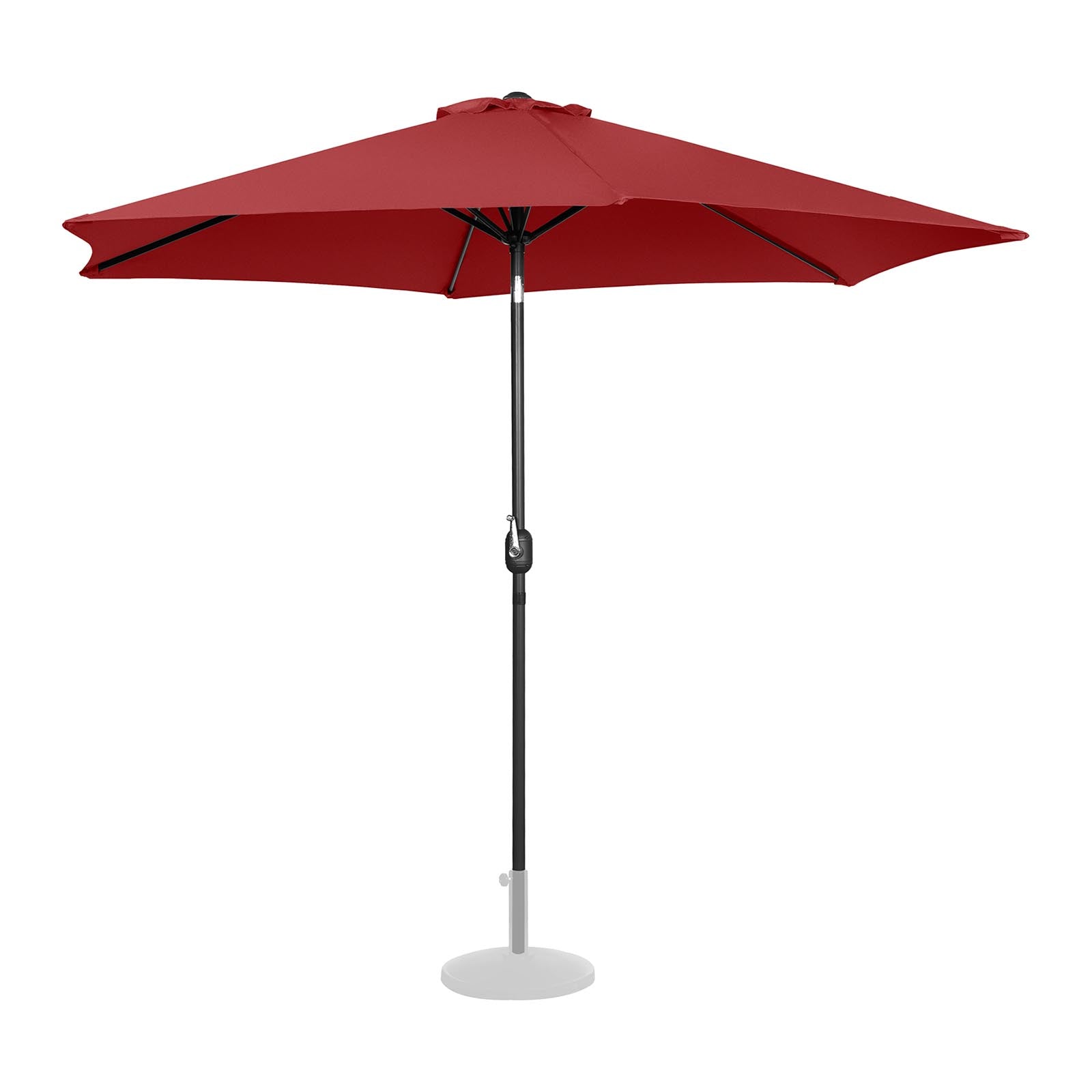 Parasol de terrasse hexagonal diamètre 300 cm inclinable bordeaux