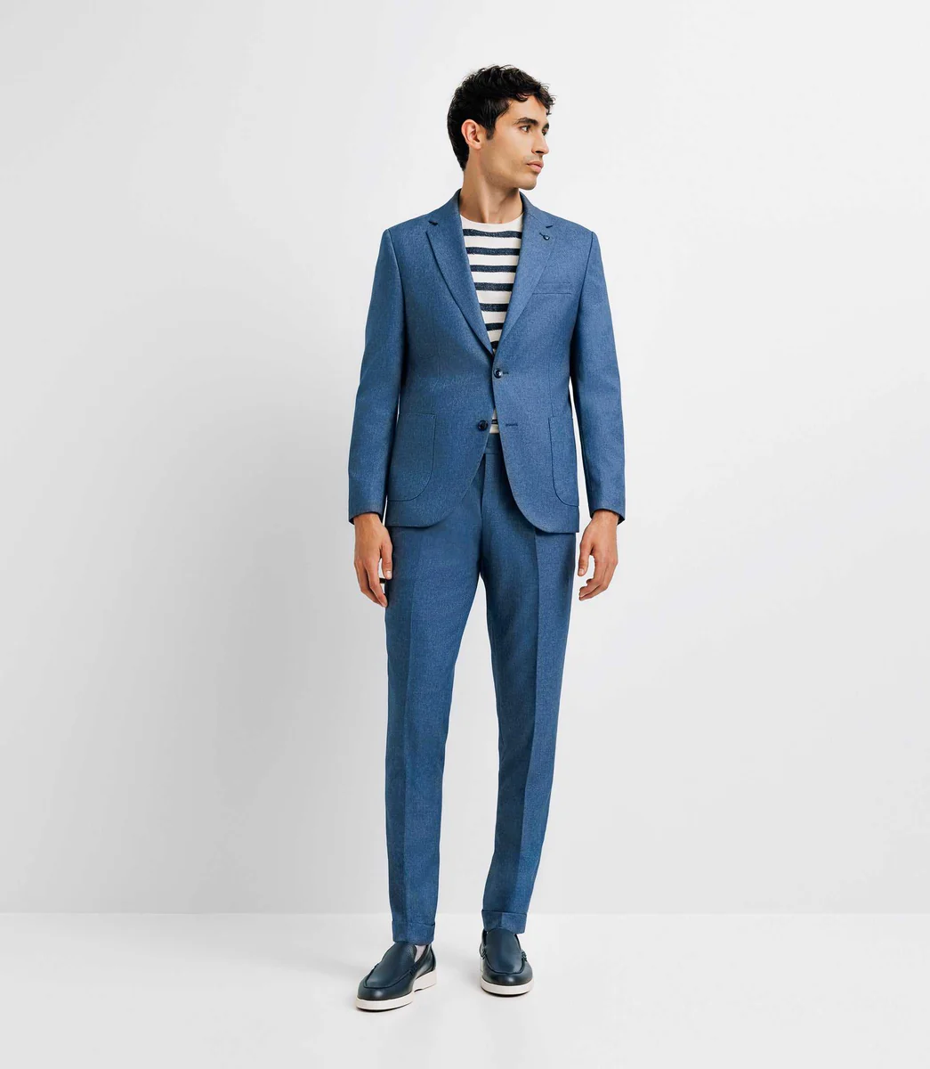 Veste ville séparable bleu effet denim