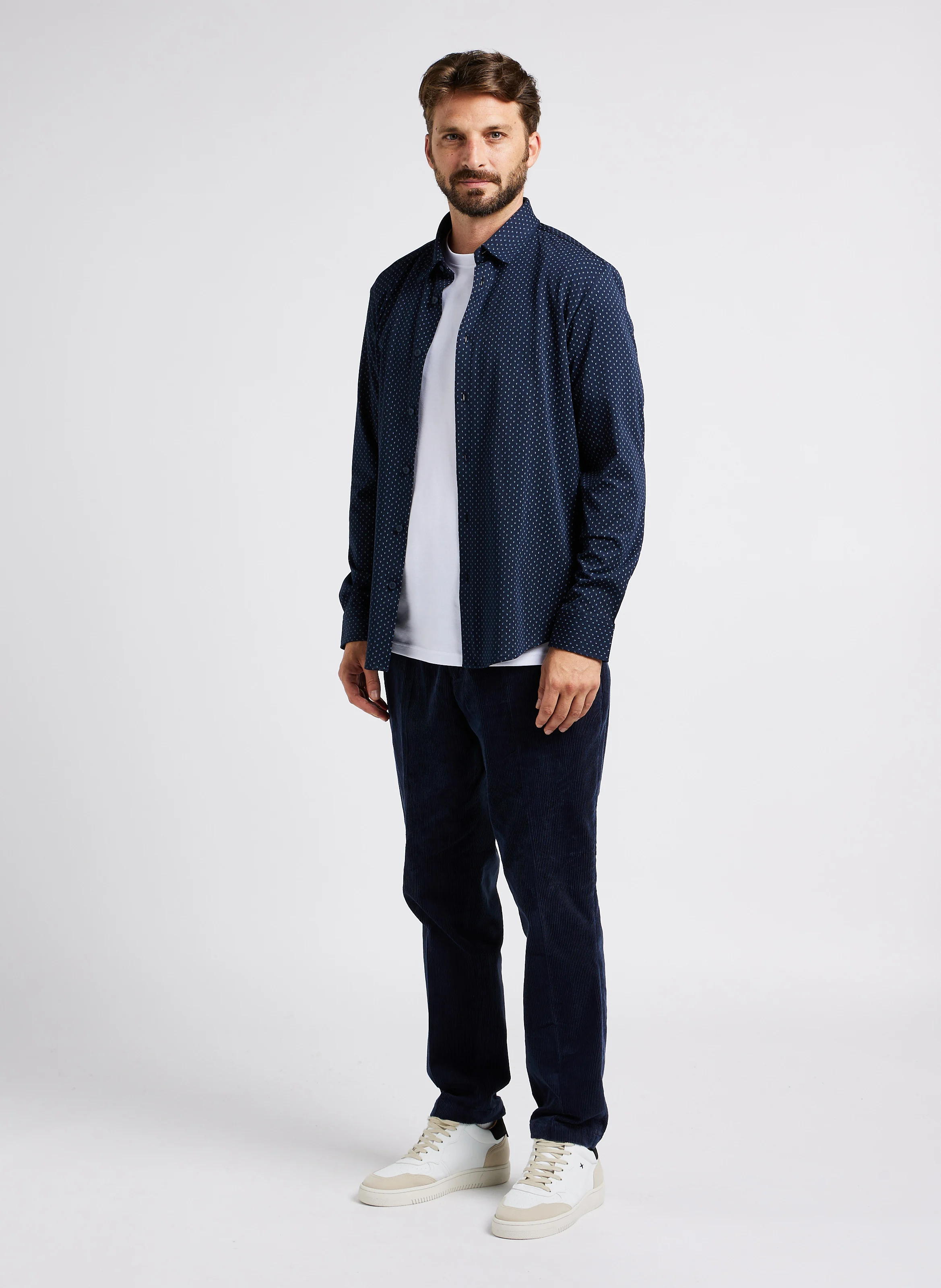THE FINCH - Pantalon fuselé en coton mélangé | Bleu