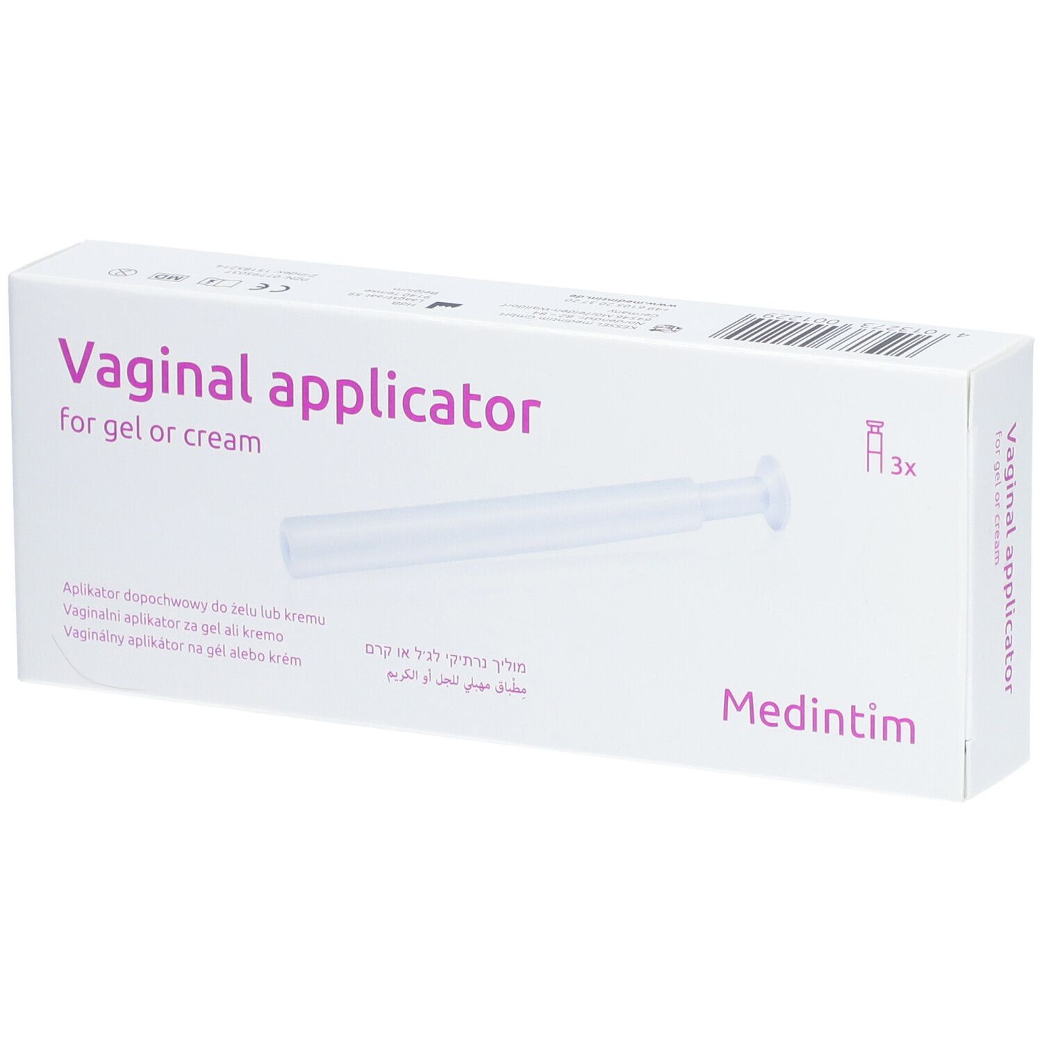 Vaginal Applikator für Gel und Crème