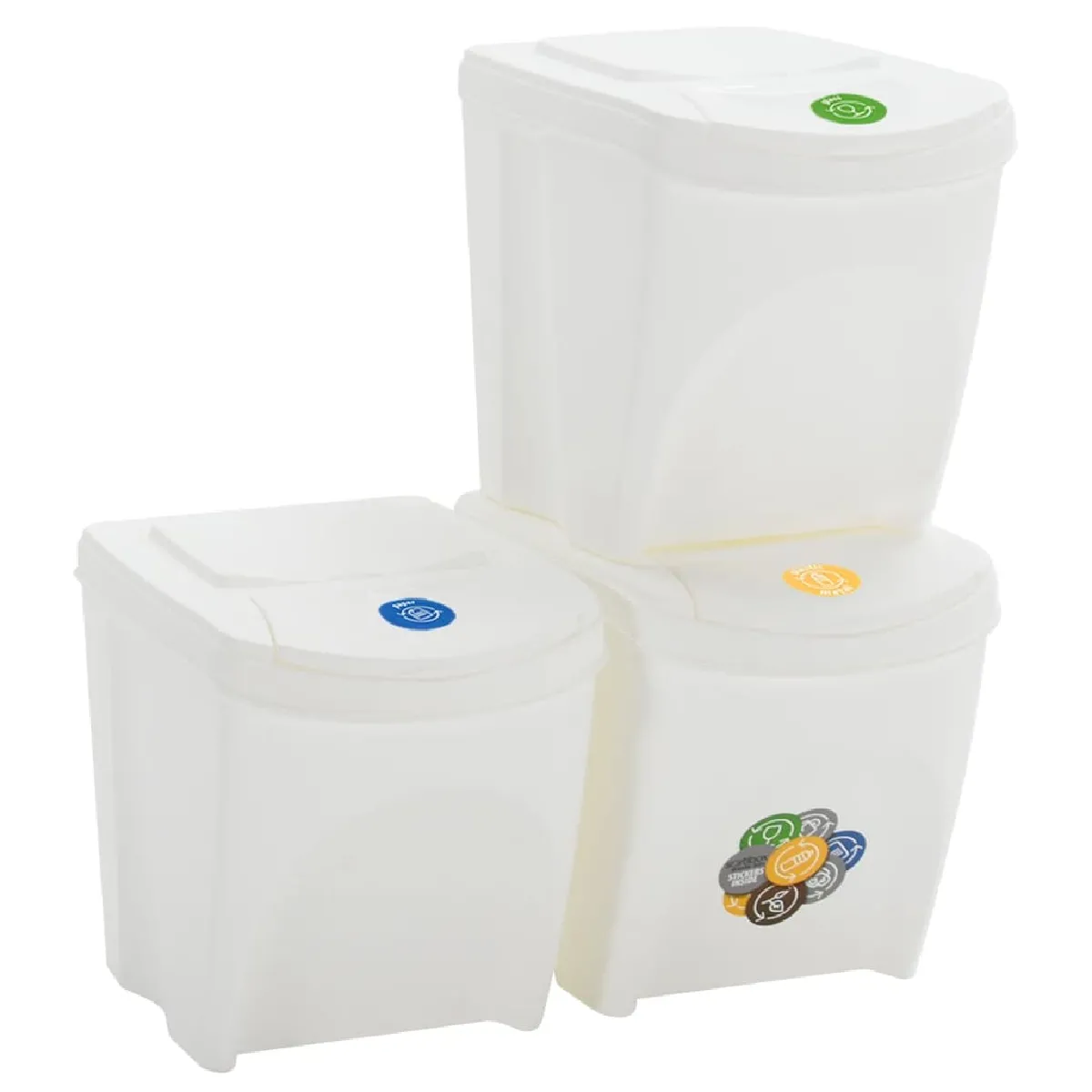 VidaXL Poubelles Empilables