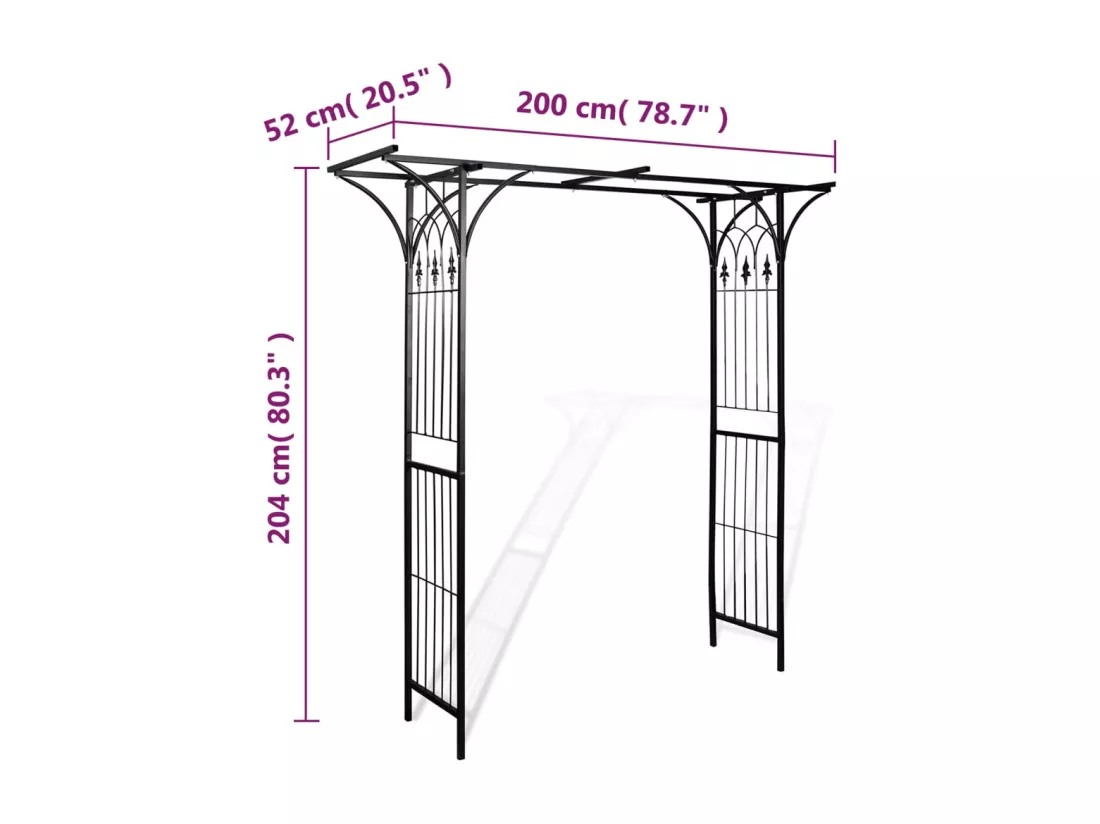 Arche de jardin 200x52x204 cm