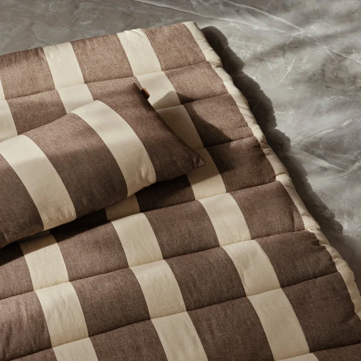 Ferm Living - Strand Kissen 72 x 30 cm, braun / beige