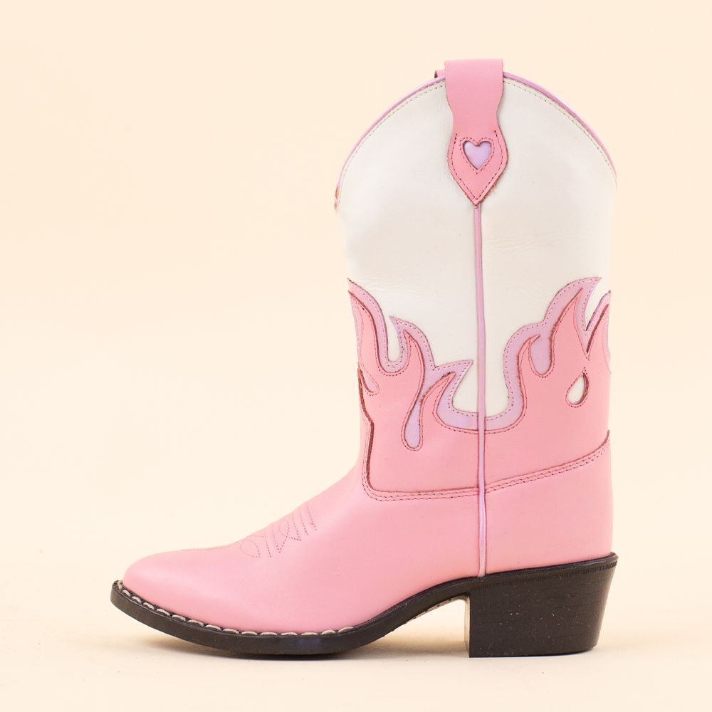 Moonrise cowboylaarsjes Firell roze - wit