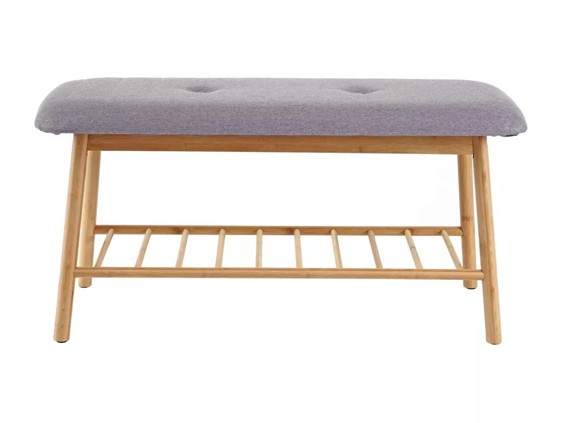 Banc étagère à chaussures bambou marron 90 x 34 x 44 cm BAN04050