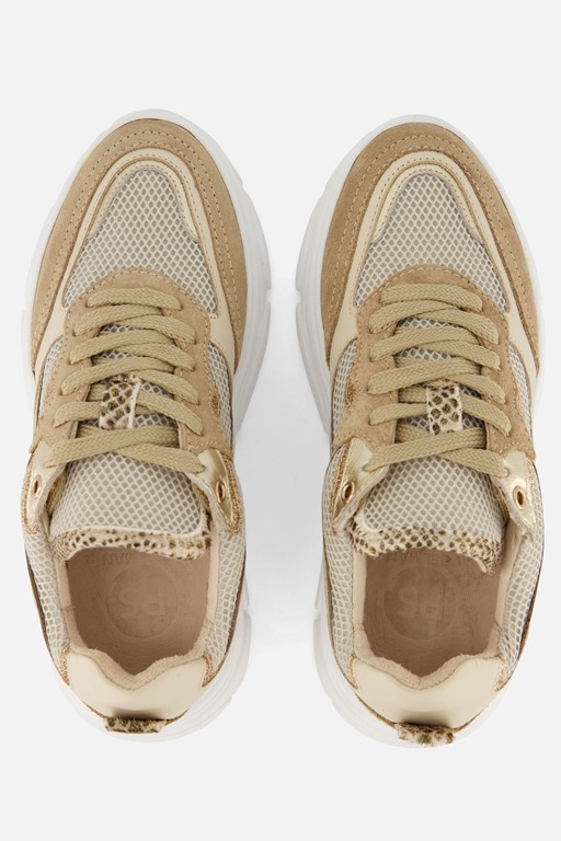 PS Poelman Jana Sneakers beige Leer