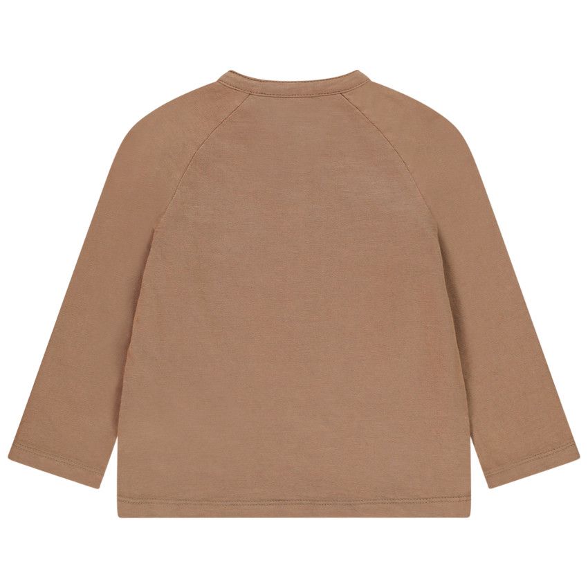 T-shirt manches longues broderie hérisson pour bébé garçon - Marron