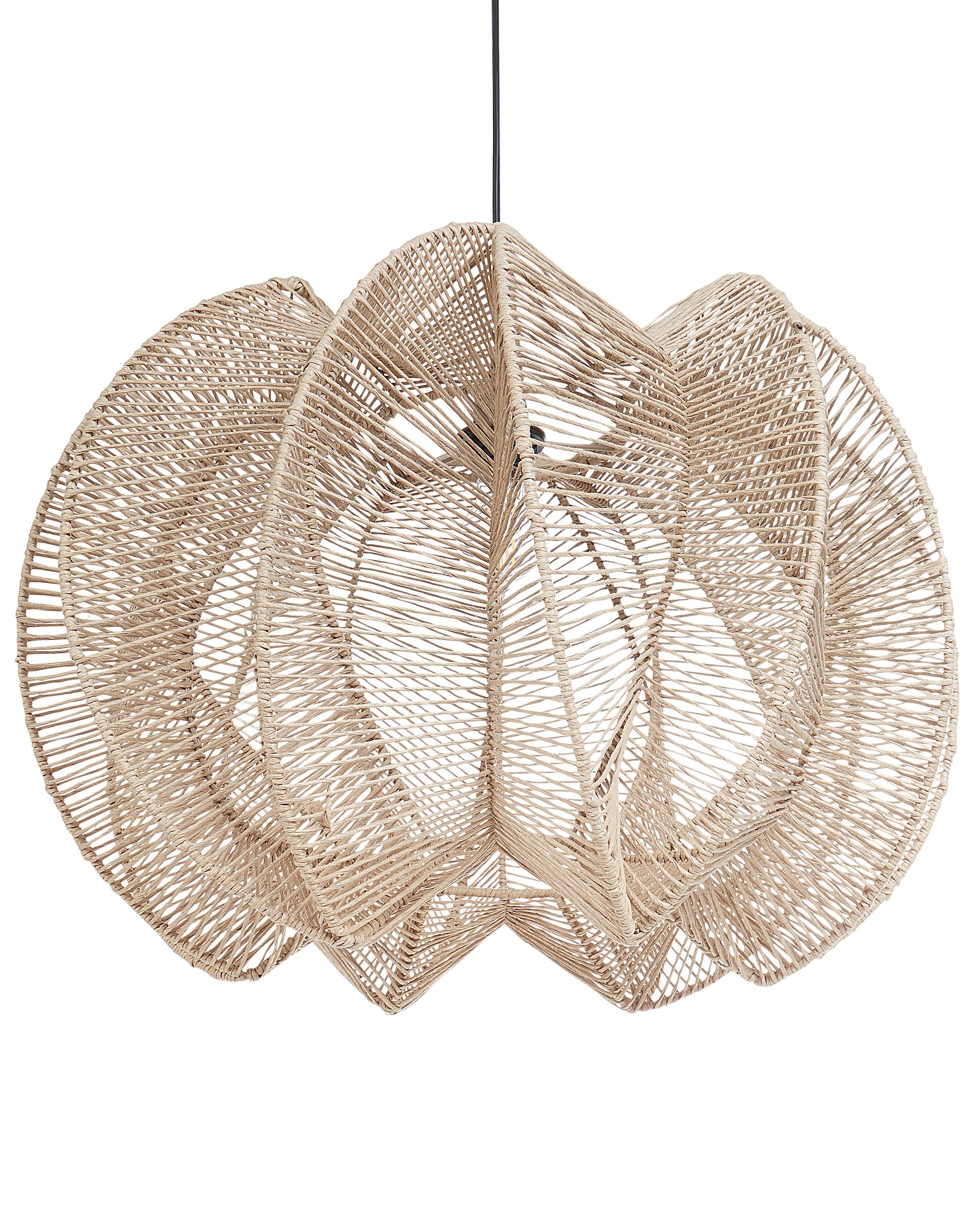Hanglamp MANINGA Papierkoord Lichtbruin
