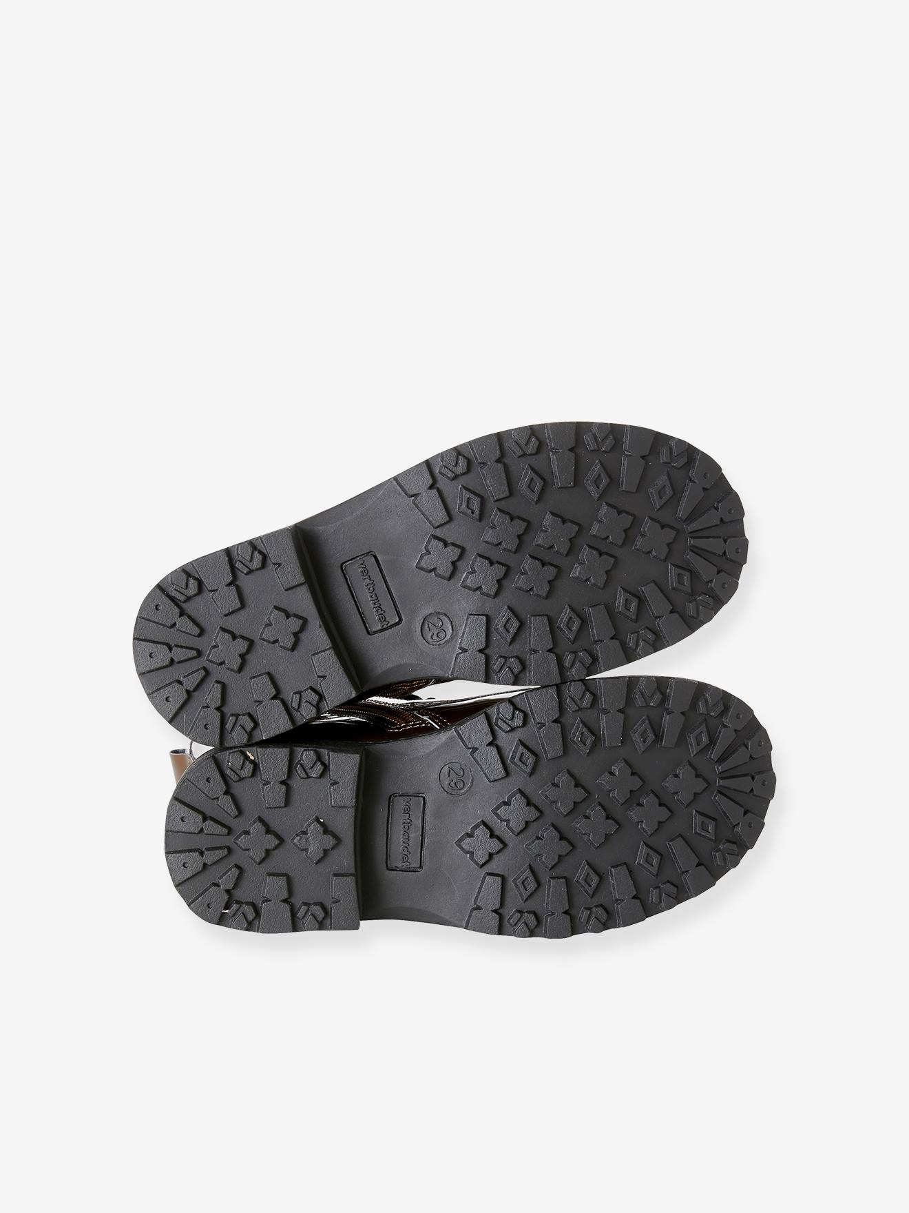 Botas de cano curto com cadarço para meninas, marrom metálico médio