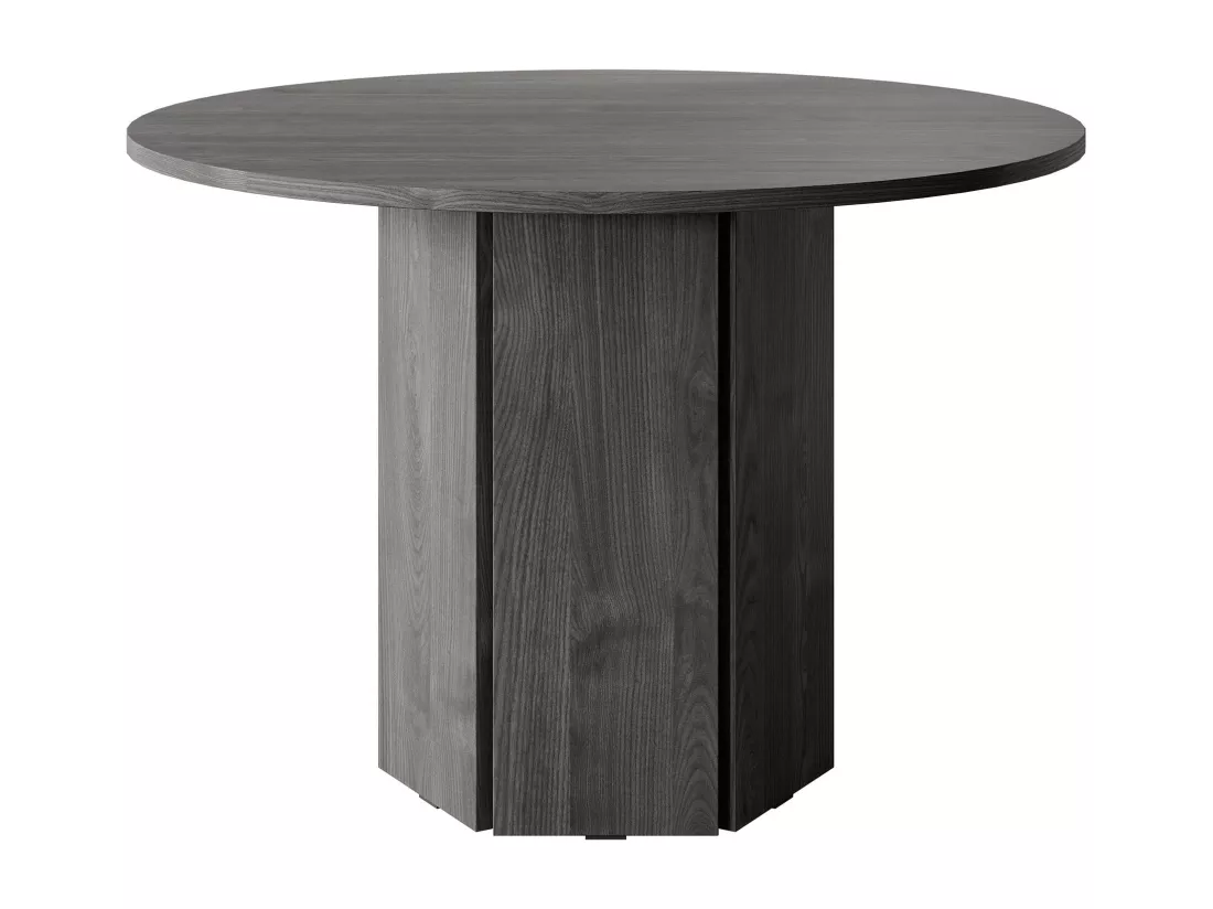 Table ronde - 110 cm - Frêne Portland noir - HEXA