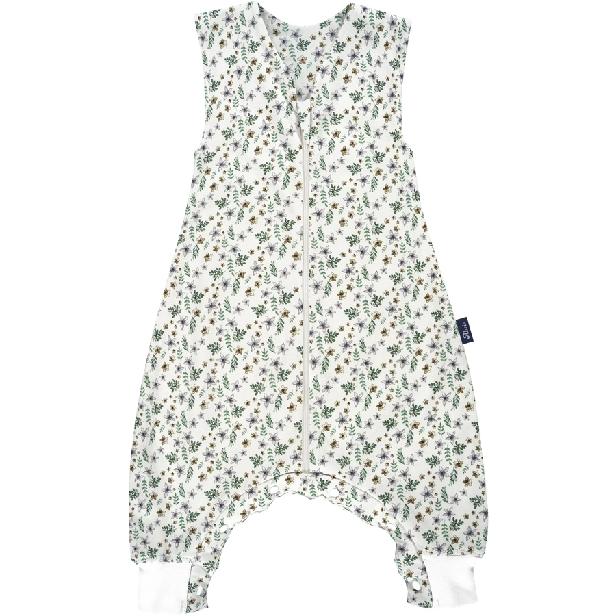 Alvi® Sleep-Overall Petit Fleurs grünweiß