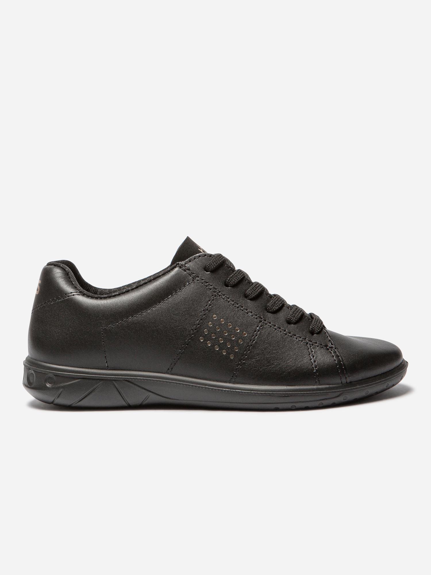 Baskets Femme Fabriquées en France Dessus Cuir Noir