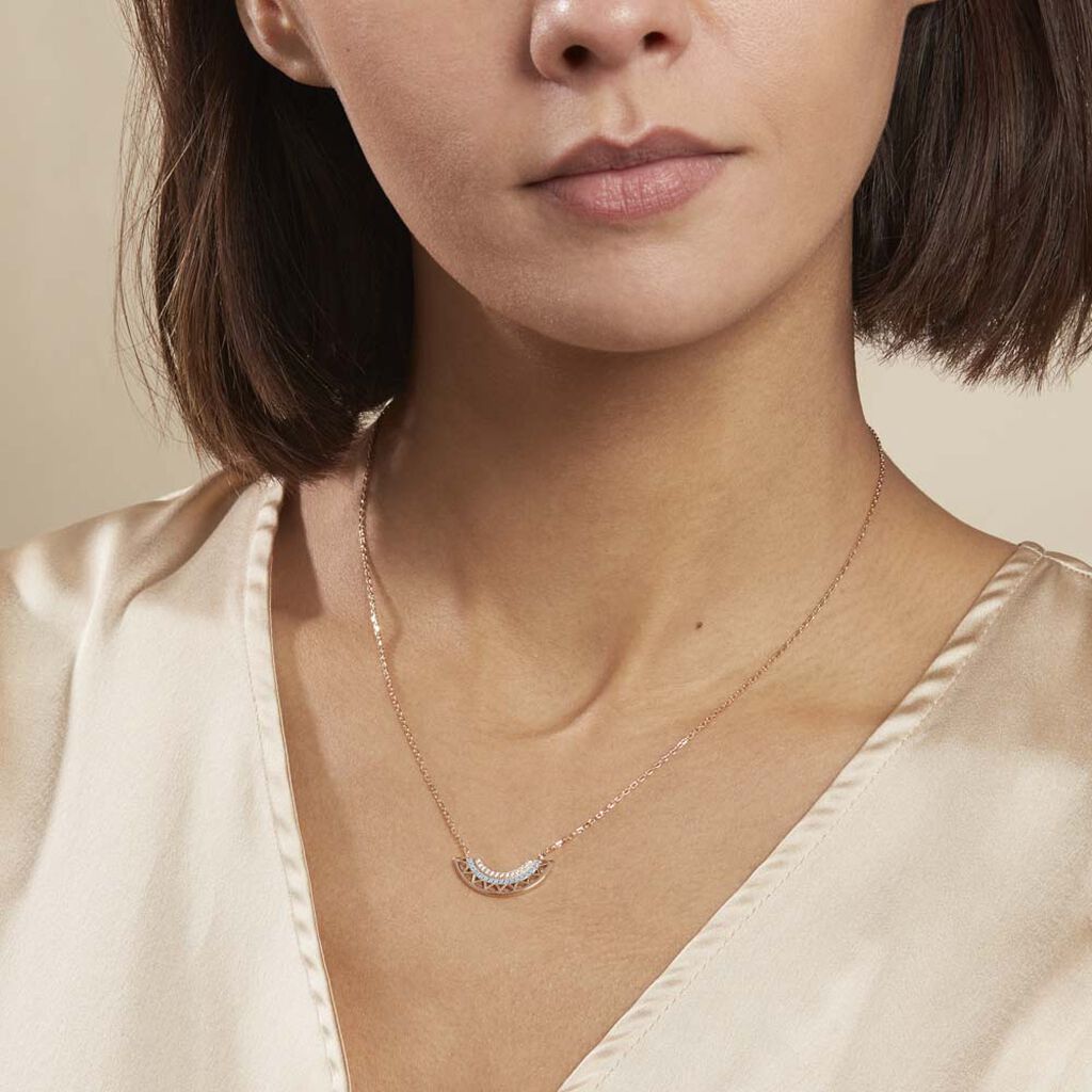 Collier Zoila Plaqué Or Jaune Oxyde De Zirconium