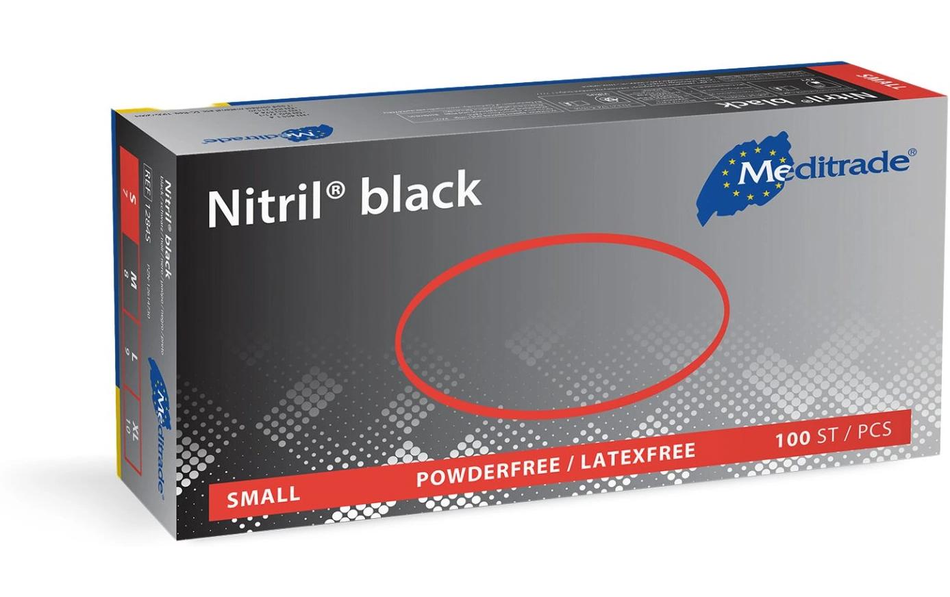 Nitril black Grösse S, 100 StückNitriluntersuchungs- und Schutzhandschuh gemäss DIN EN 455