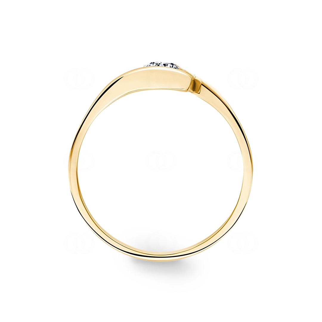 0.15 Karat Diamant Spannring 750/18 K Gelbgold