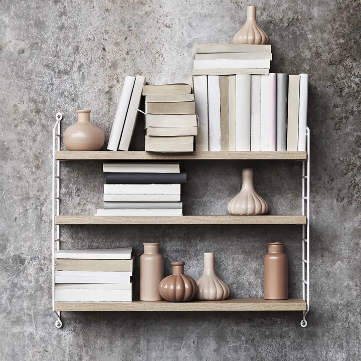 String Furniture Etagère Pocket en chêne | Blanc