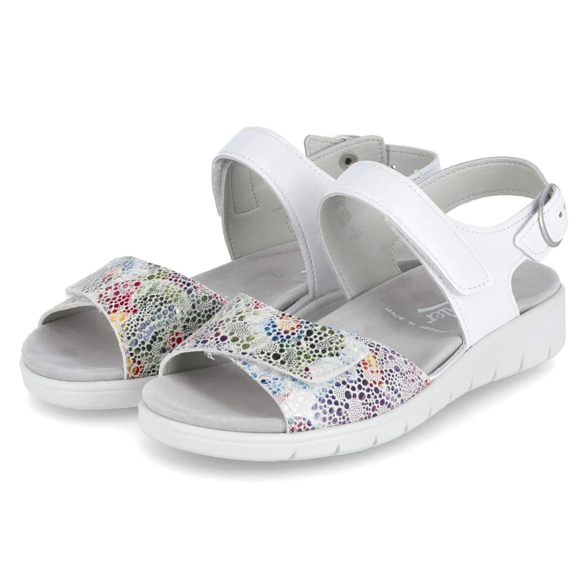 SemlerSandalen FLOWER-SAMT/SOFT-N. - WEISS