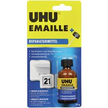 Produit de réparation UHU ÉMAIL, flacon à pinceau de 23 g