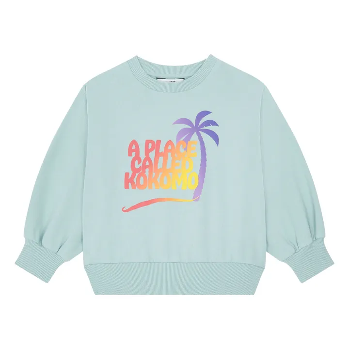 Hundred Pieces Sweat Large Coton Bio | Vert d'eau