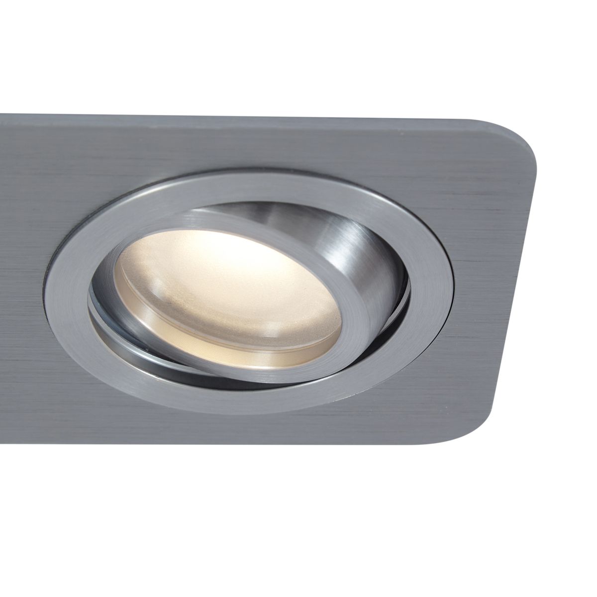 Afgeronde inbouwspot gunmetal GU10 50mm draai- en kantelbaar IP44 2-lichts - Alberto