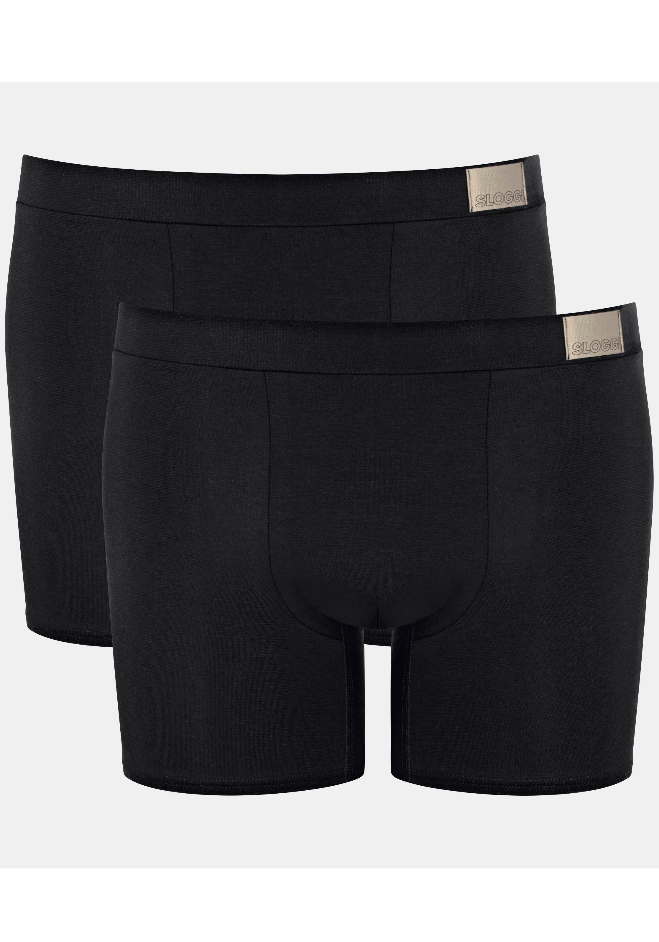 sloggi Boxershorts »Men GO Natural«, 2 Stk. mit langem Bein, eng anliegend. ohne Eingriff