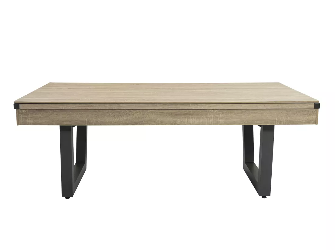 Table transformable - Billard & Ping-pong - Coloris naturel clair et noir - L213,4 x P111,8 x H78,5 cm - MELIAN