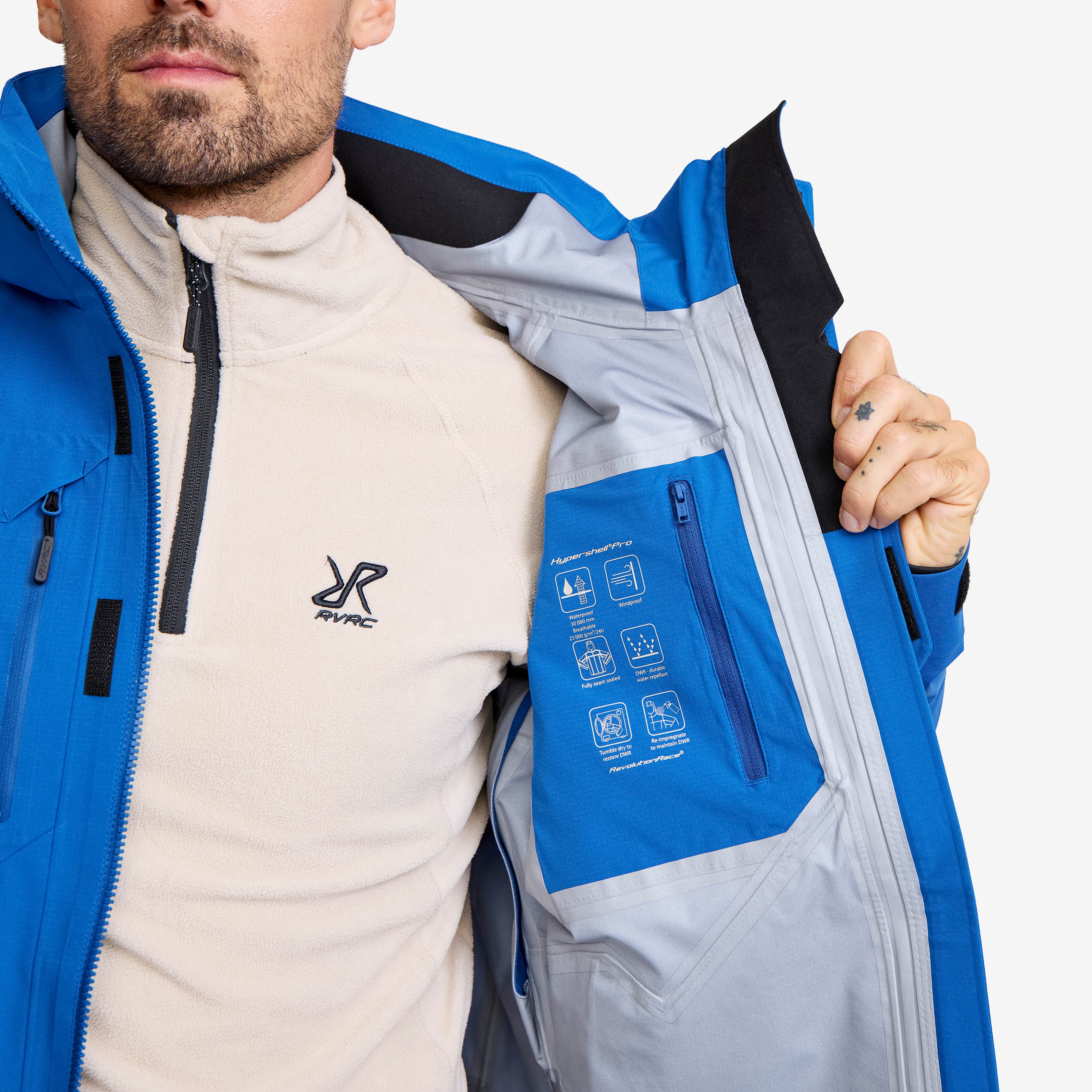 Aries Pro 3L Shell Jacket Herre Classic Blue/True Blue