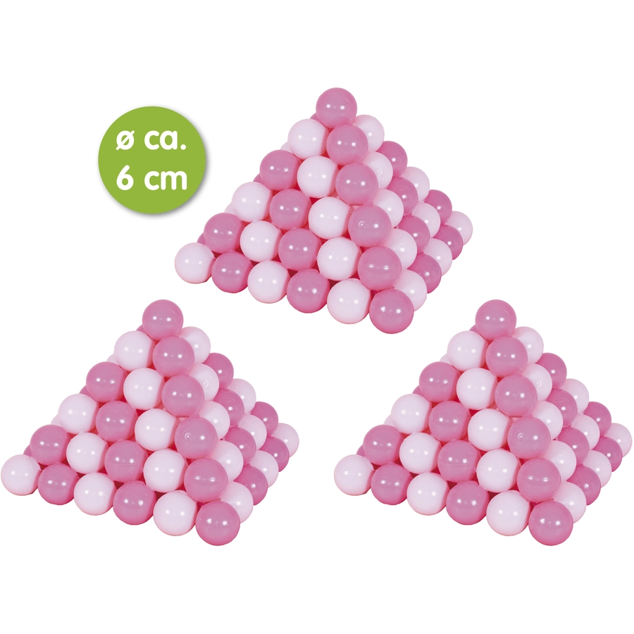 knorr toys® Bälle Set ca. Ø6 cm - 300 ballssoft pink rosa