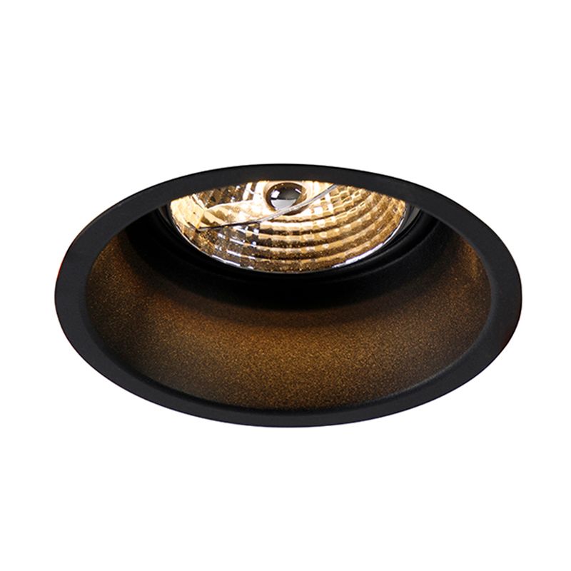 Set van 6 Moderne inbouwspot zwart AR70 - Dept