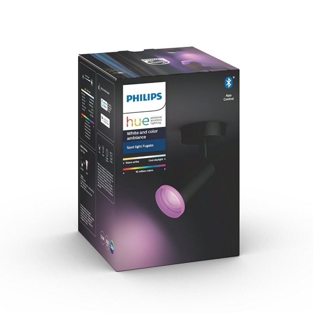 SPOTLAMPE PHILIPS HUE ARGENTA GU10 5,7W SVART