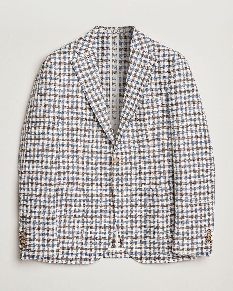 L.B.M. 1911 Jack Regular Fit Checked Blazer Blue/Brown