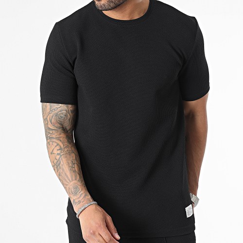 Ensemble Tee Shirt Et Short Jogging Noir