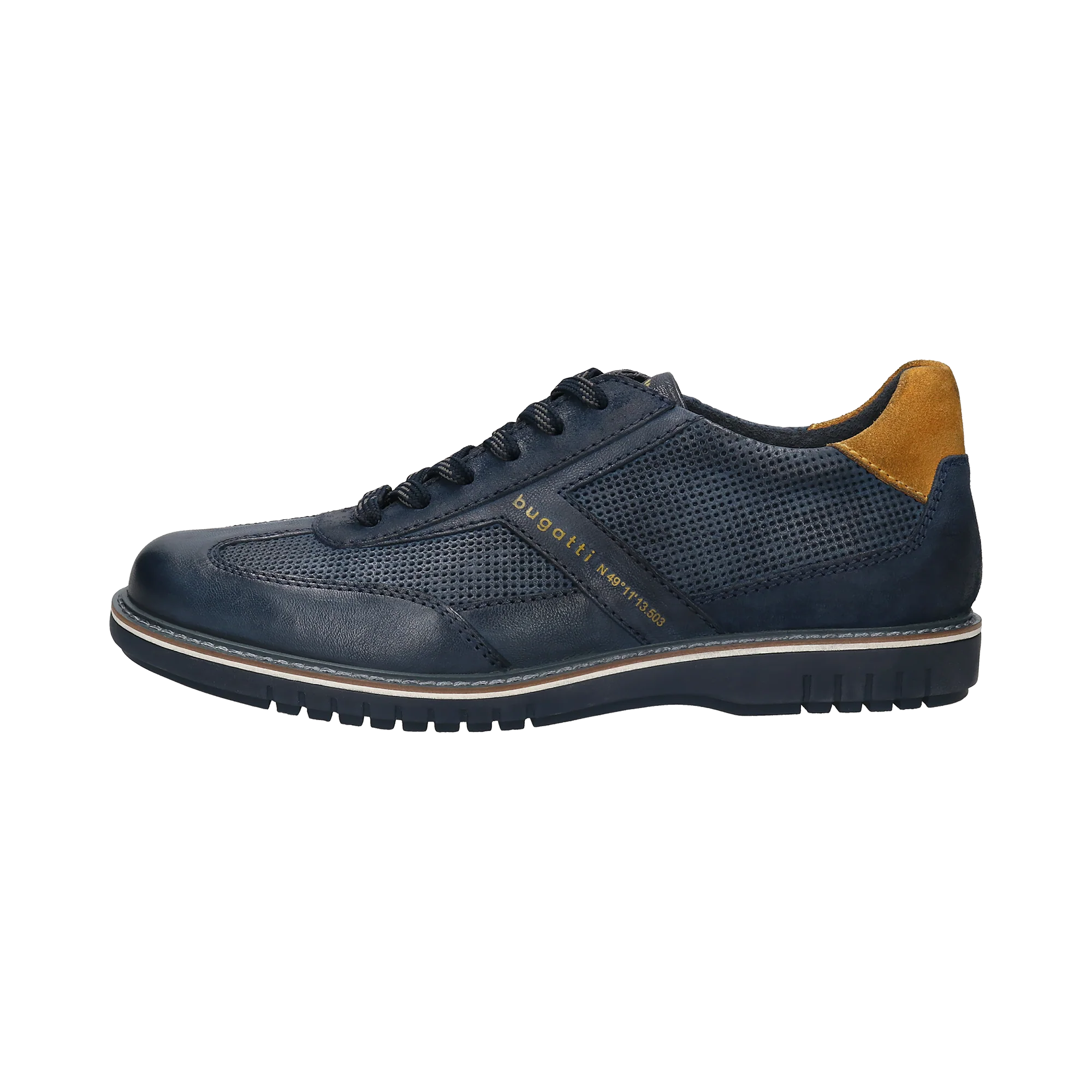 Leder Schnürer blau