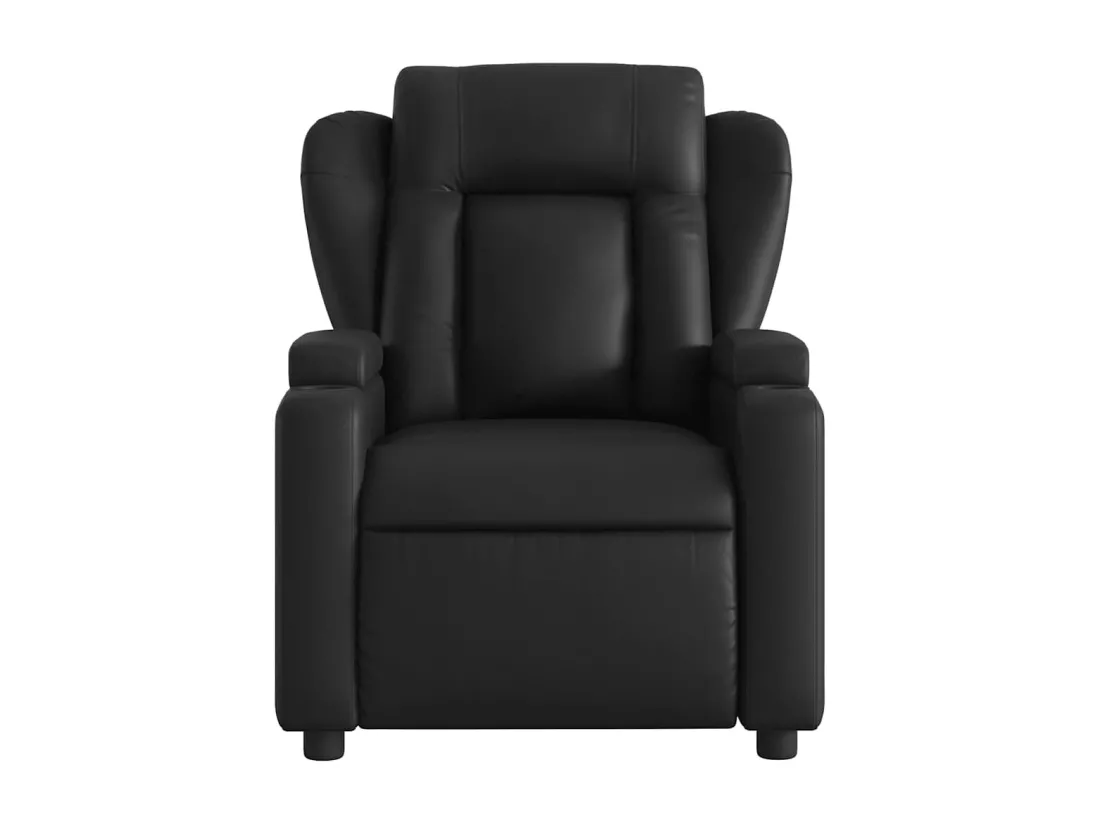 Fauteuil de massage inclinable électrique noir similicuir