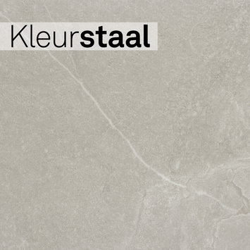 Kleurstaal Lundia click PVC Stoer Alvor rechte stroken lichtgrijs steenlook