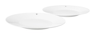 JOOP! Teller flach SINGLE CORNFLOWER 2er Set - je 28 cm weiß