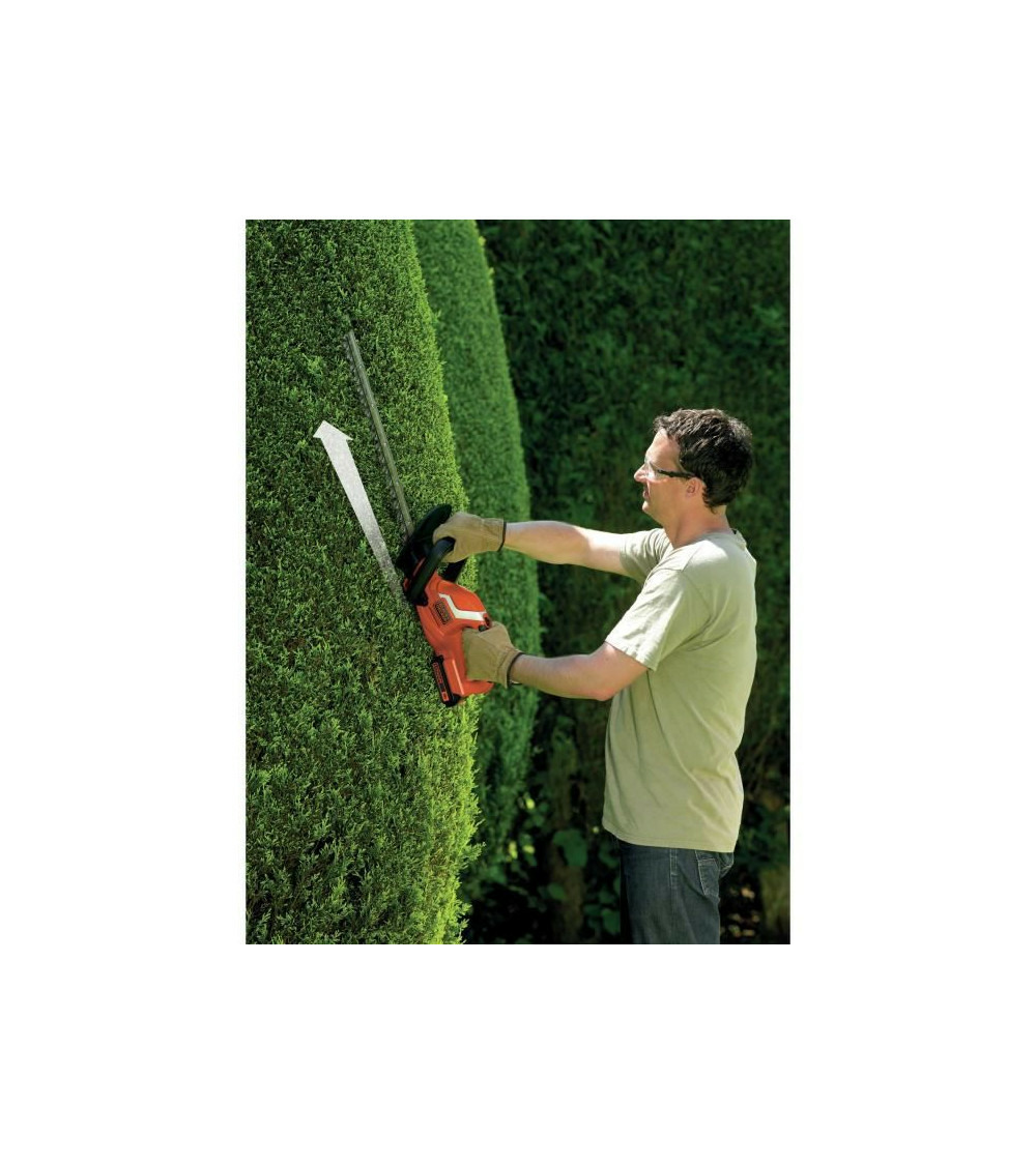 Black & decker taille-haies sans fil 45 cm avec batterie lithium 18v 2ah gtc1845l20-qw
