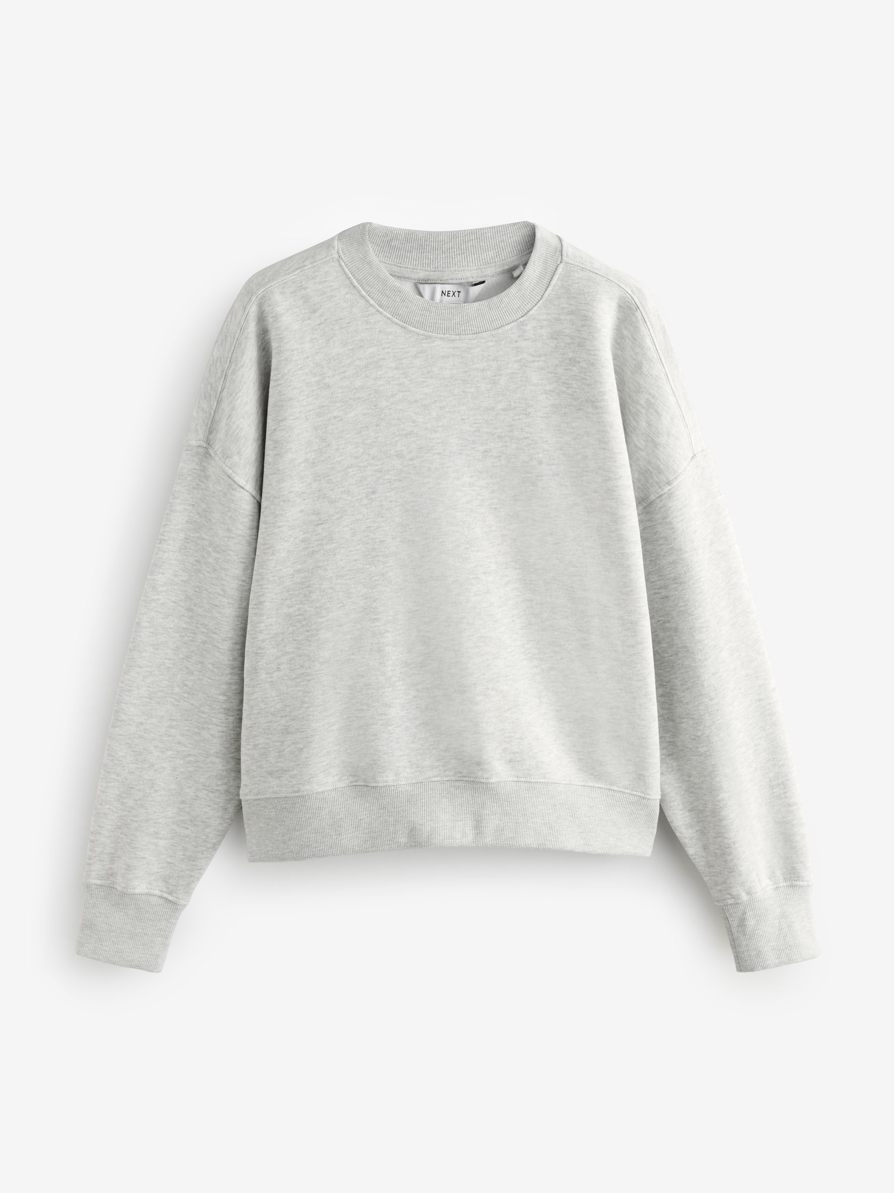 Zwart/grijs - Supersoft Peached Essentials sweatshirts met ronde hals en naaddetail verpakking van 2