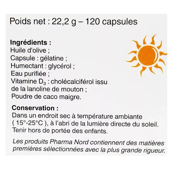 Pharma Nord D-Pearls 1520 Vitamina D3 120 cápsulas