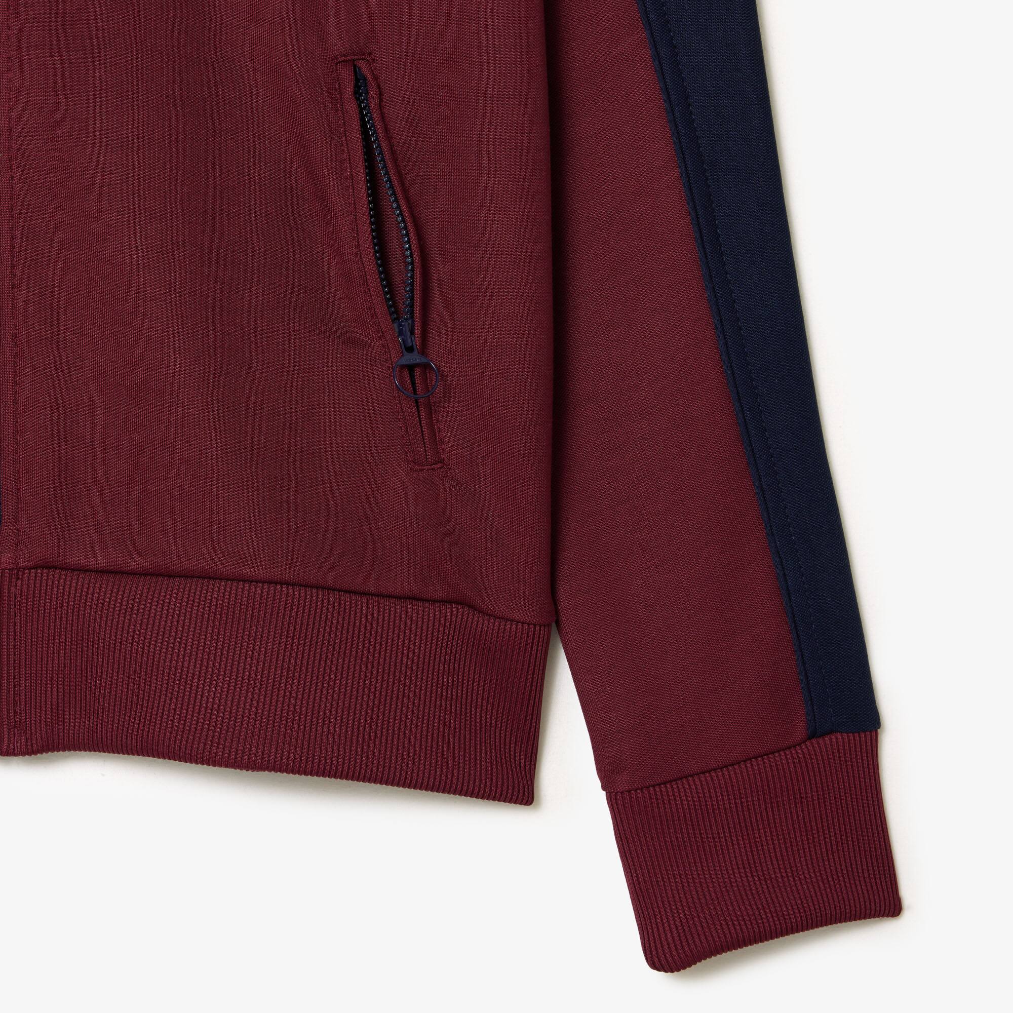 Paris Colourblock-Sweatshirt aus Baumwollpiqué Sweatshirts - Rot - Lacoste - Damen