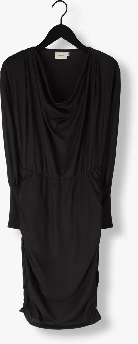 GESTUZ zwarte gestuz midi jurk uminagz dress