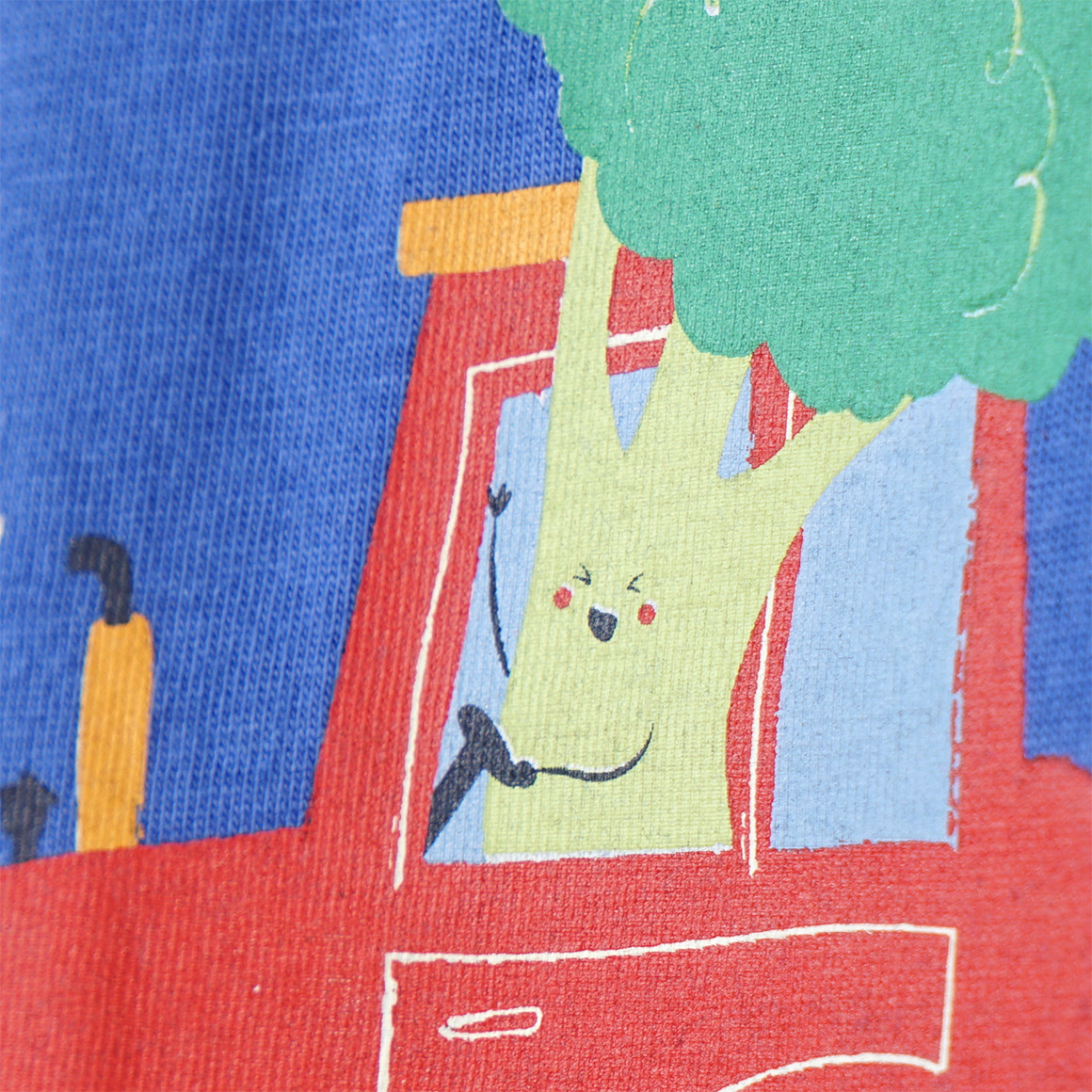 Topomini Baby T-Shirt mit Traktor-Print blau