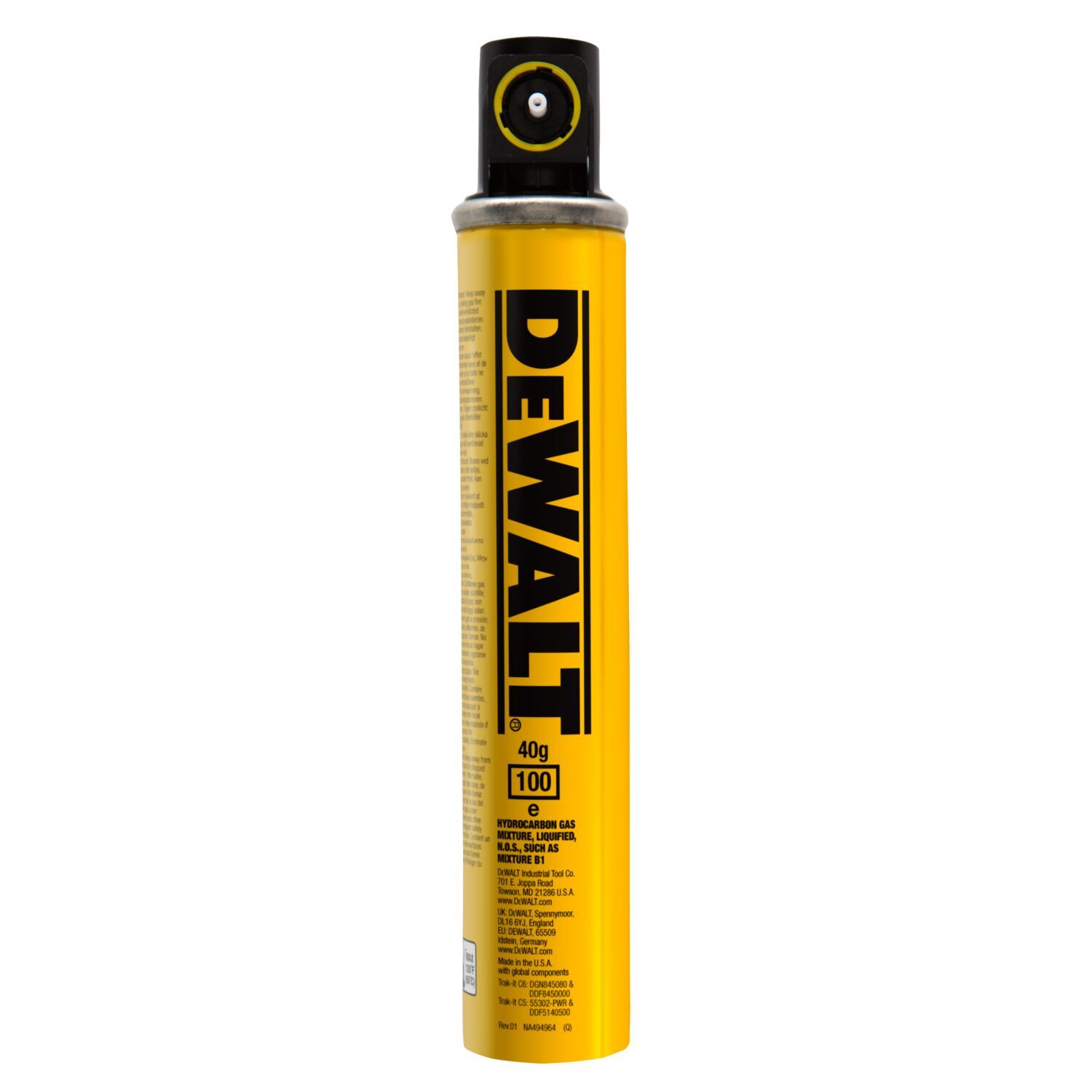 DeWALT TRAK-IT® Gaspatroon C6 voor DGN845