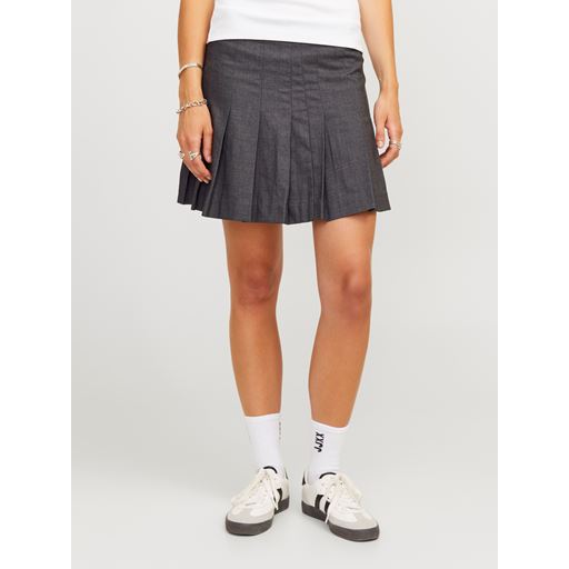 JJXX Ellis Plisse Nederdel, Dark Grey Melange, M
