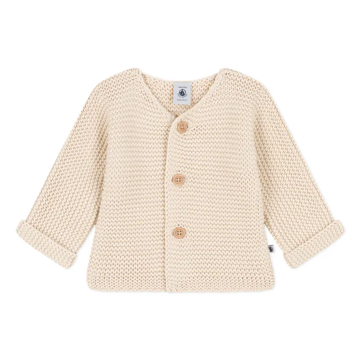 Petit Bateau Cardigan Point Mousse | Ecru