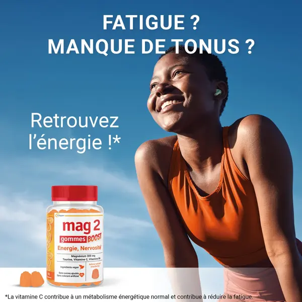MAG 2 BOOST Gomas para Nervosismo e Fadiga - Suplemento Alimentar de Magnésio - 45 Gomas