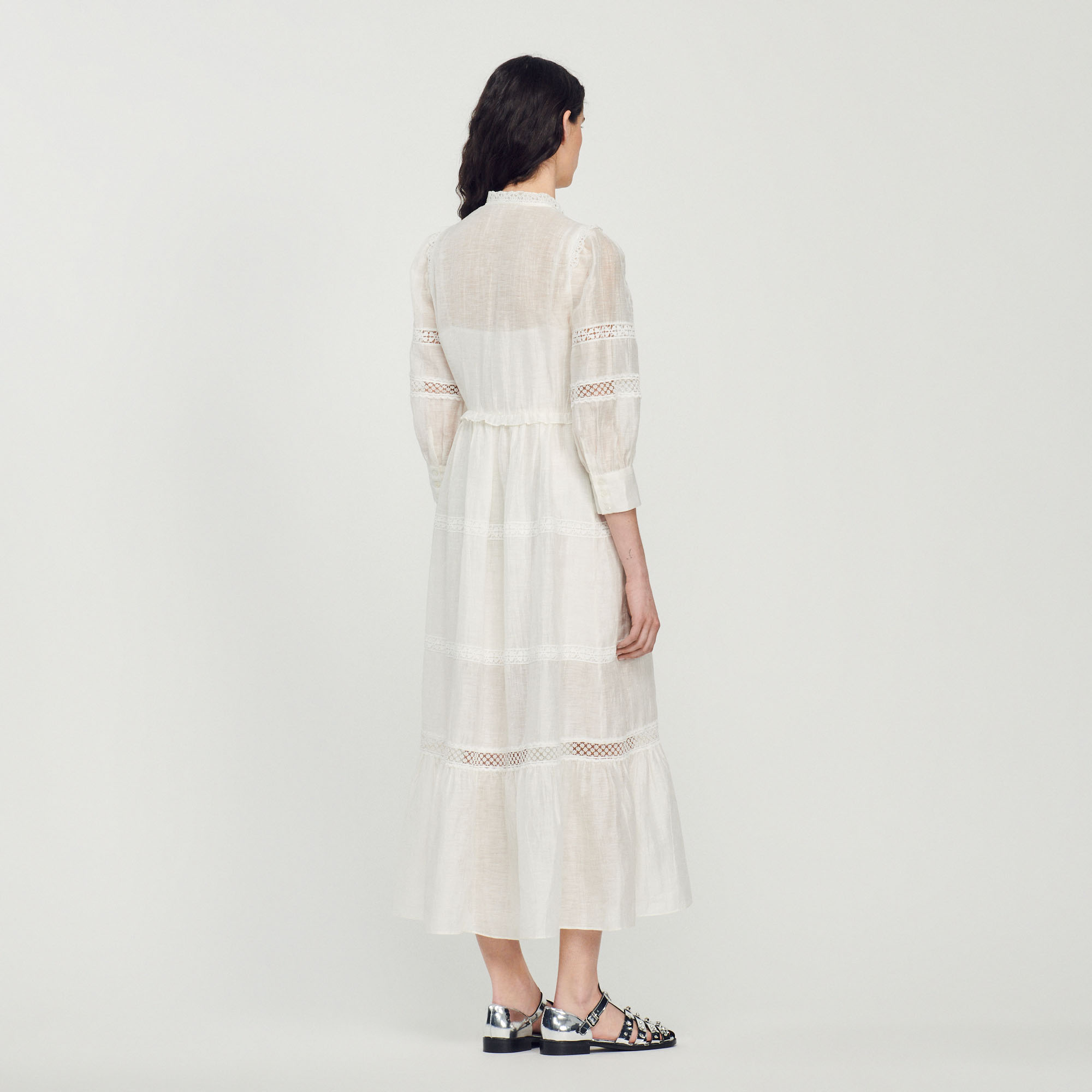 Robe longue dentelle